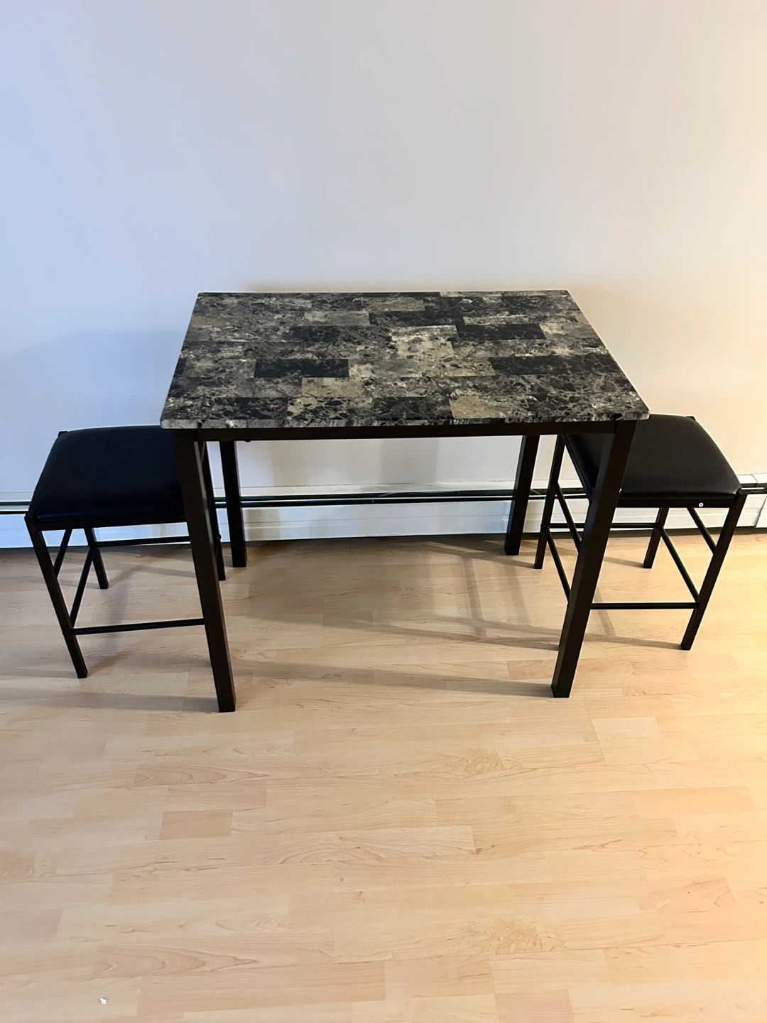 Bar Height Dining Table with 2 Stools - photo 2