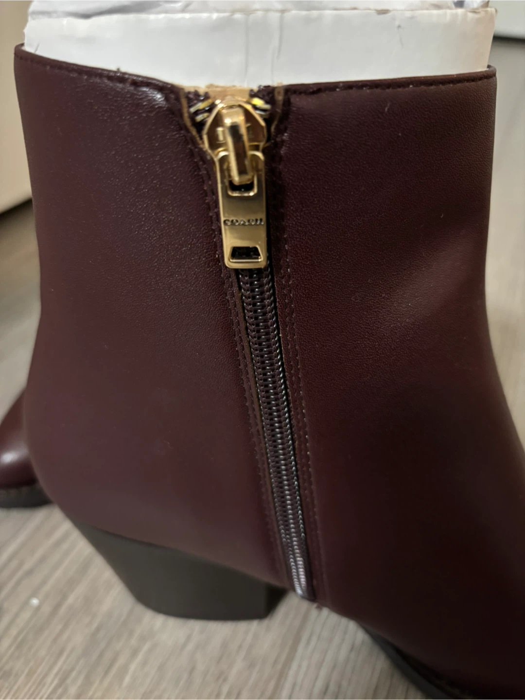 New Coach Leather Heeled Ankle Boots - photo 3