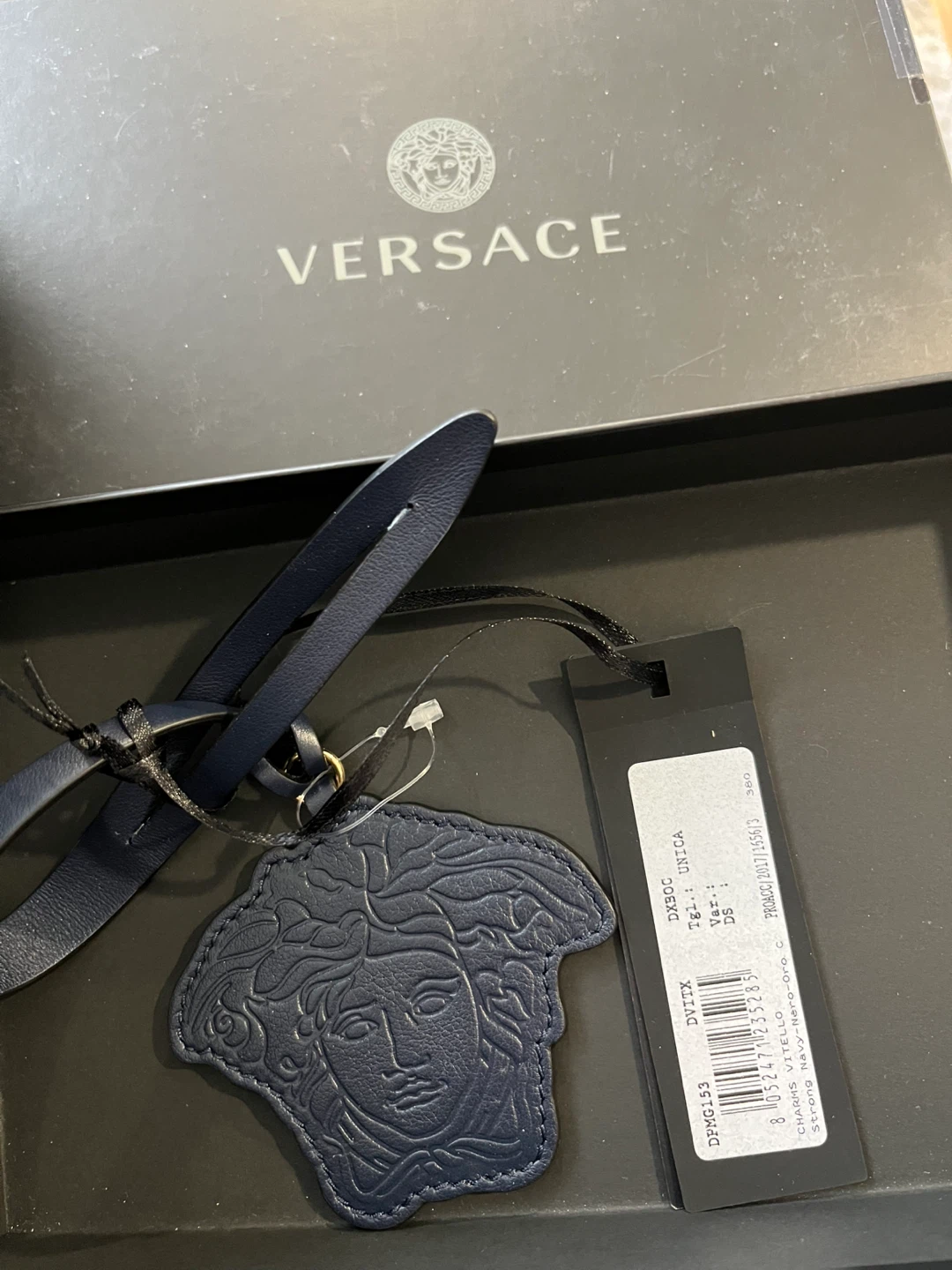 Versace Leather Keychains - Nero, Navy, Turquoise - photo 2