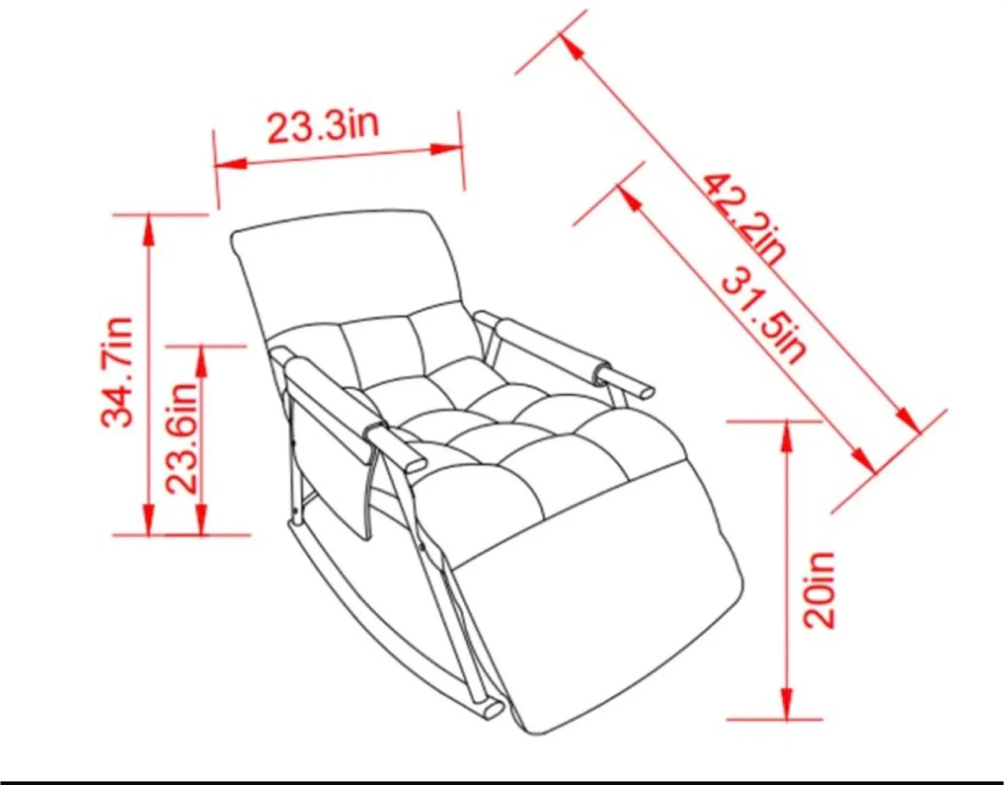 Ebern Designs Rocking Chair - Teddy White - New in Box image indicator(2)