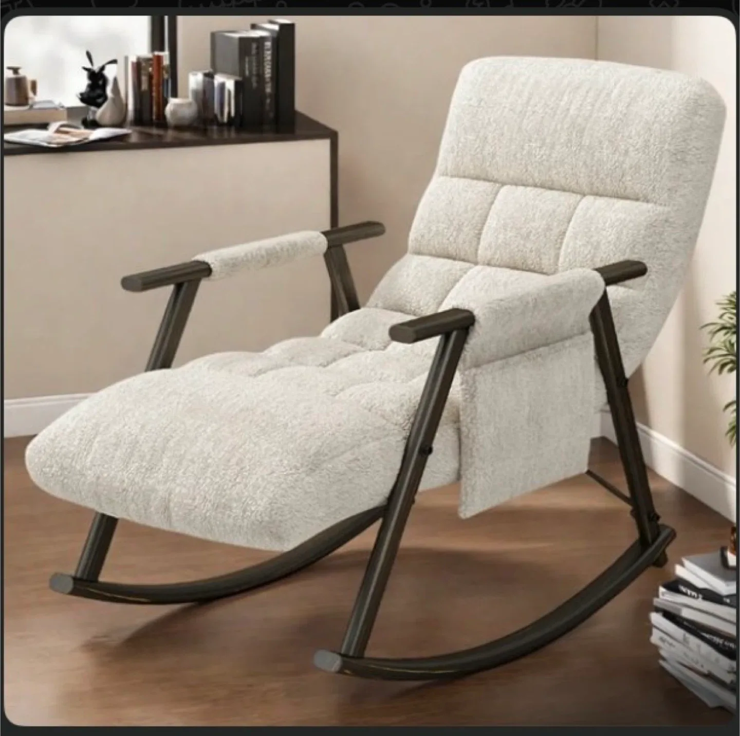 Ebern Designs Rocking Chair - Teddy White - New in Box thumbnail