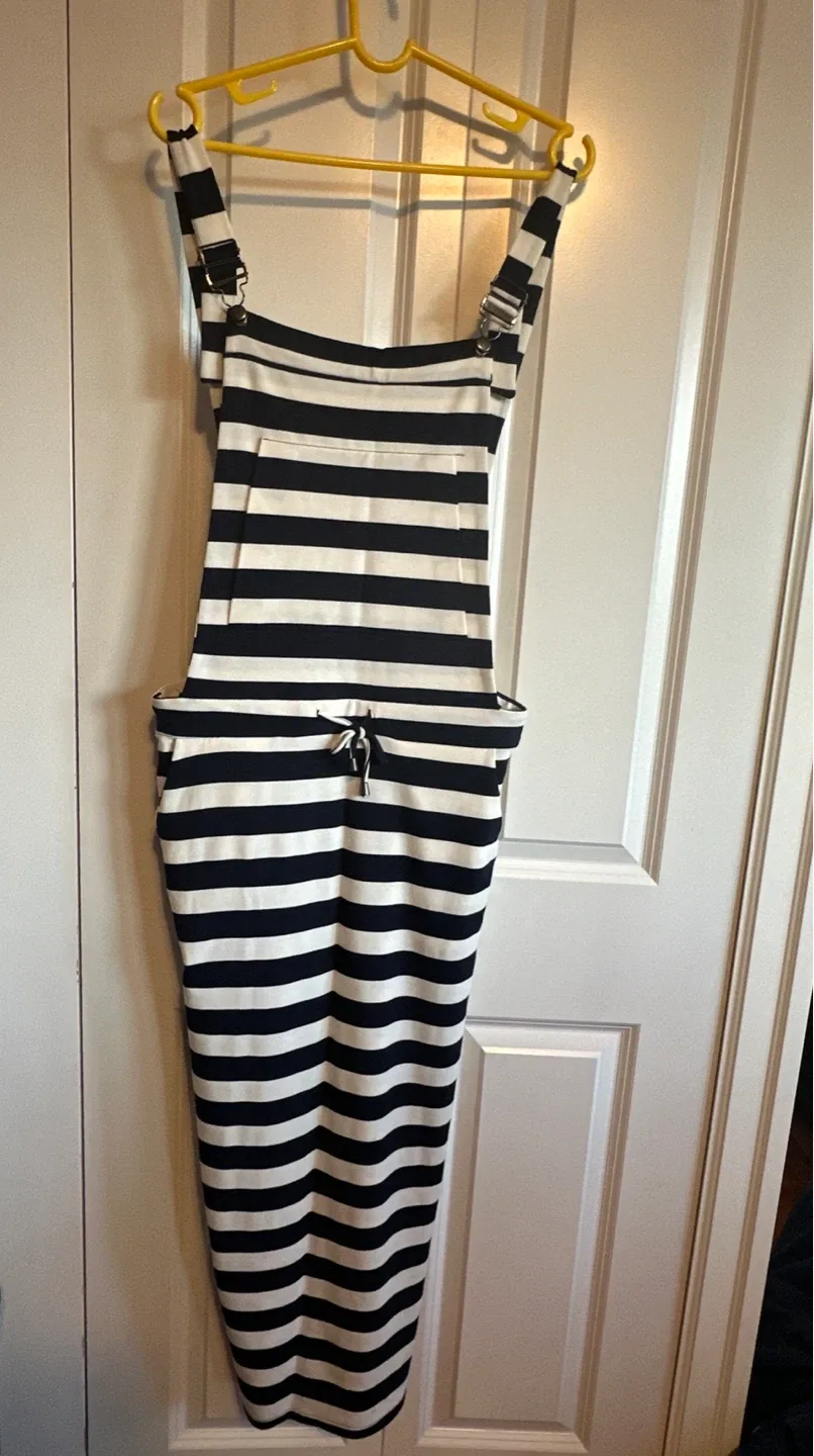 Striped Overalls Dress thumbnail