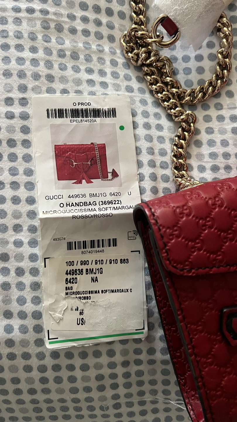 Gucci Microguccissima Soft Margaux Chain Bag - Rosso - photo 2
