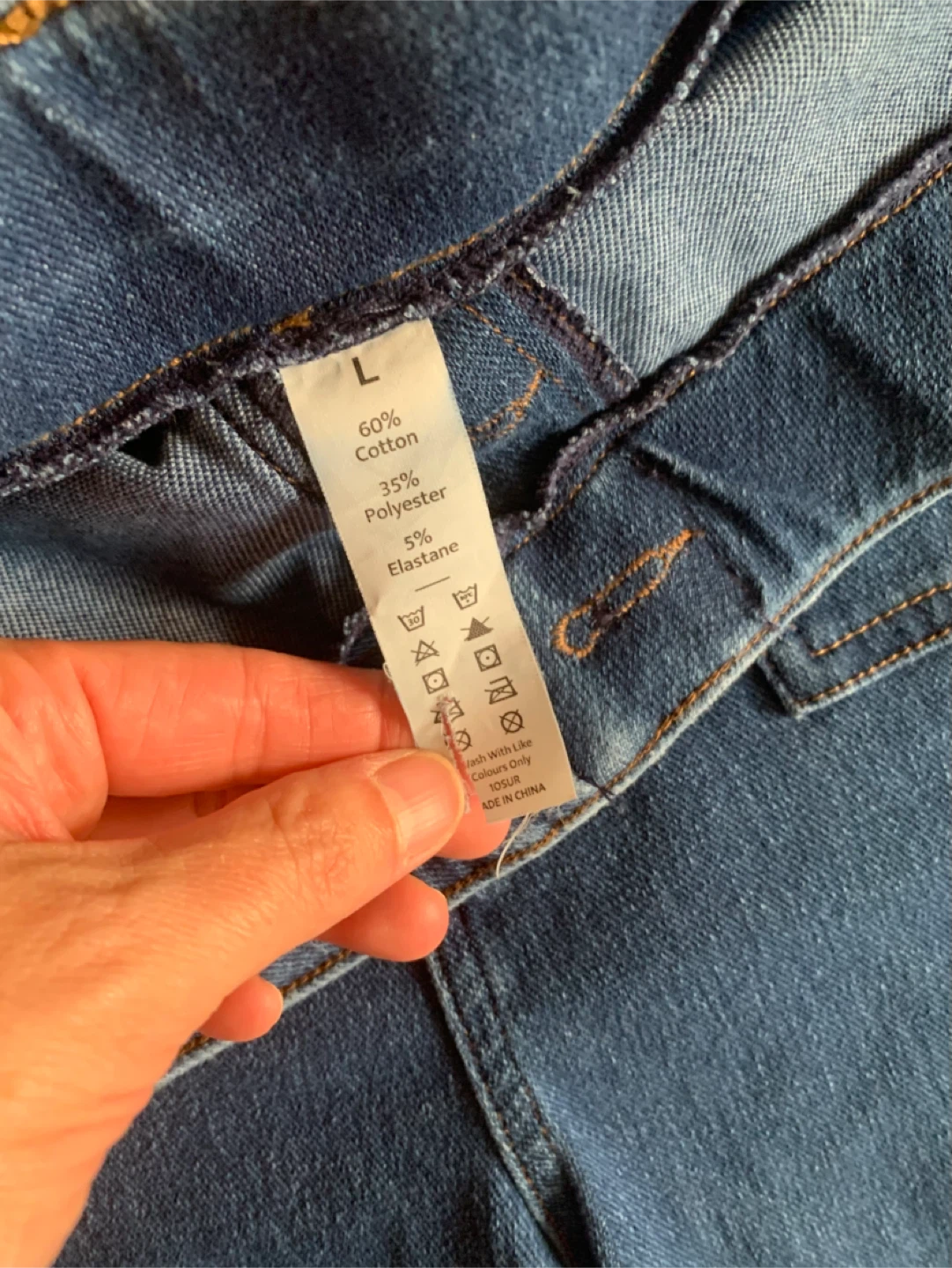 Women’s Wide Leg Denim Pants - Size L - photo 4