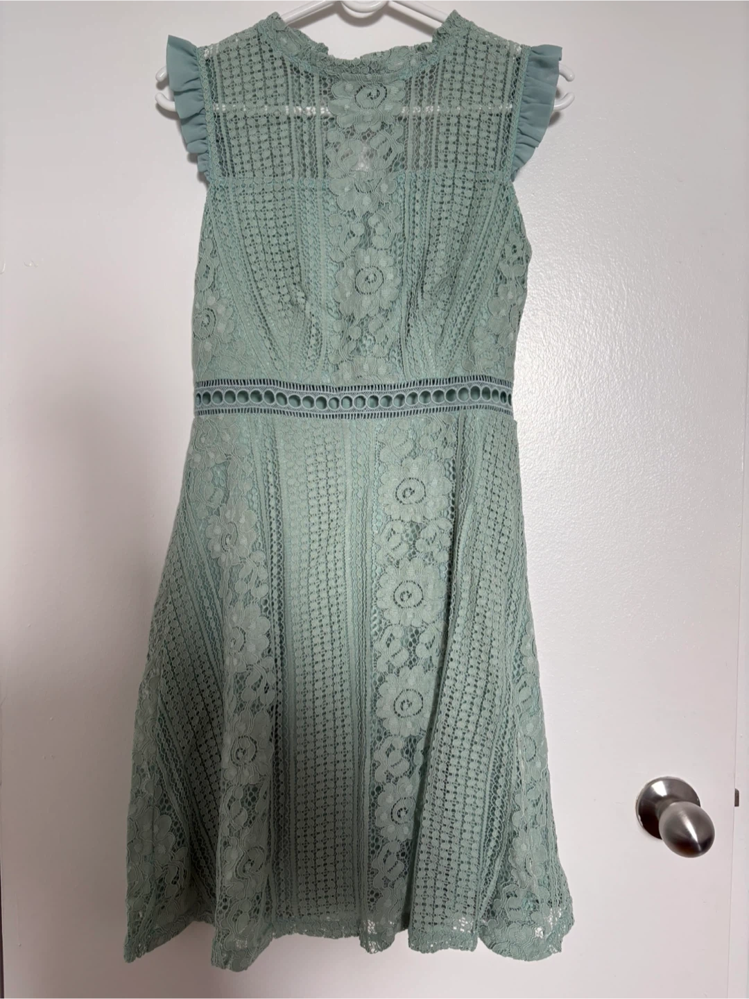 Lace Dress - Size Small, Green