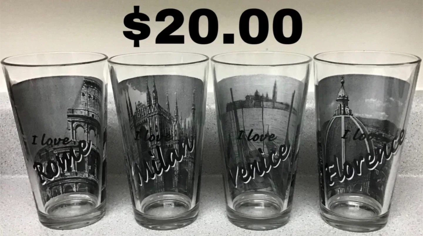 3 Sets of 4, Decorative Glasses image indicator(2)