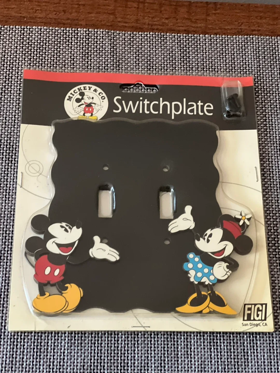 Vintage 1988 Disney Mickey & Minnie Mouse Dual-Light Switchplate thumbnail