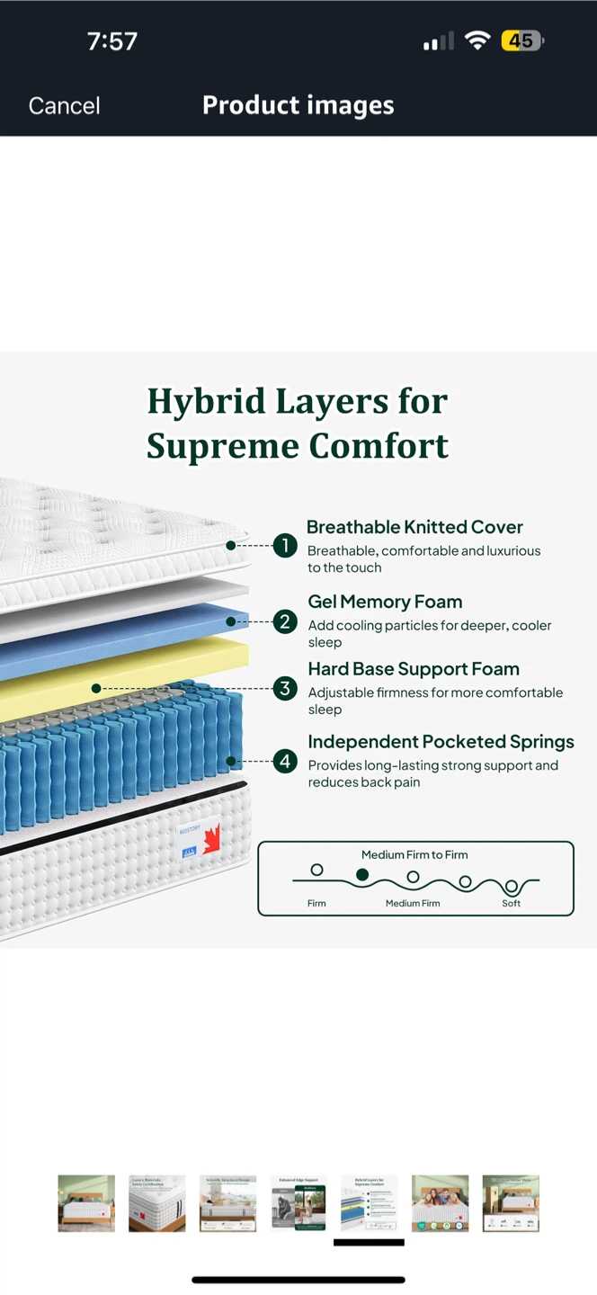 BedStory Queen Size 12 Inch Firm Hybrid Mattress - photo 4