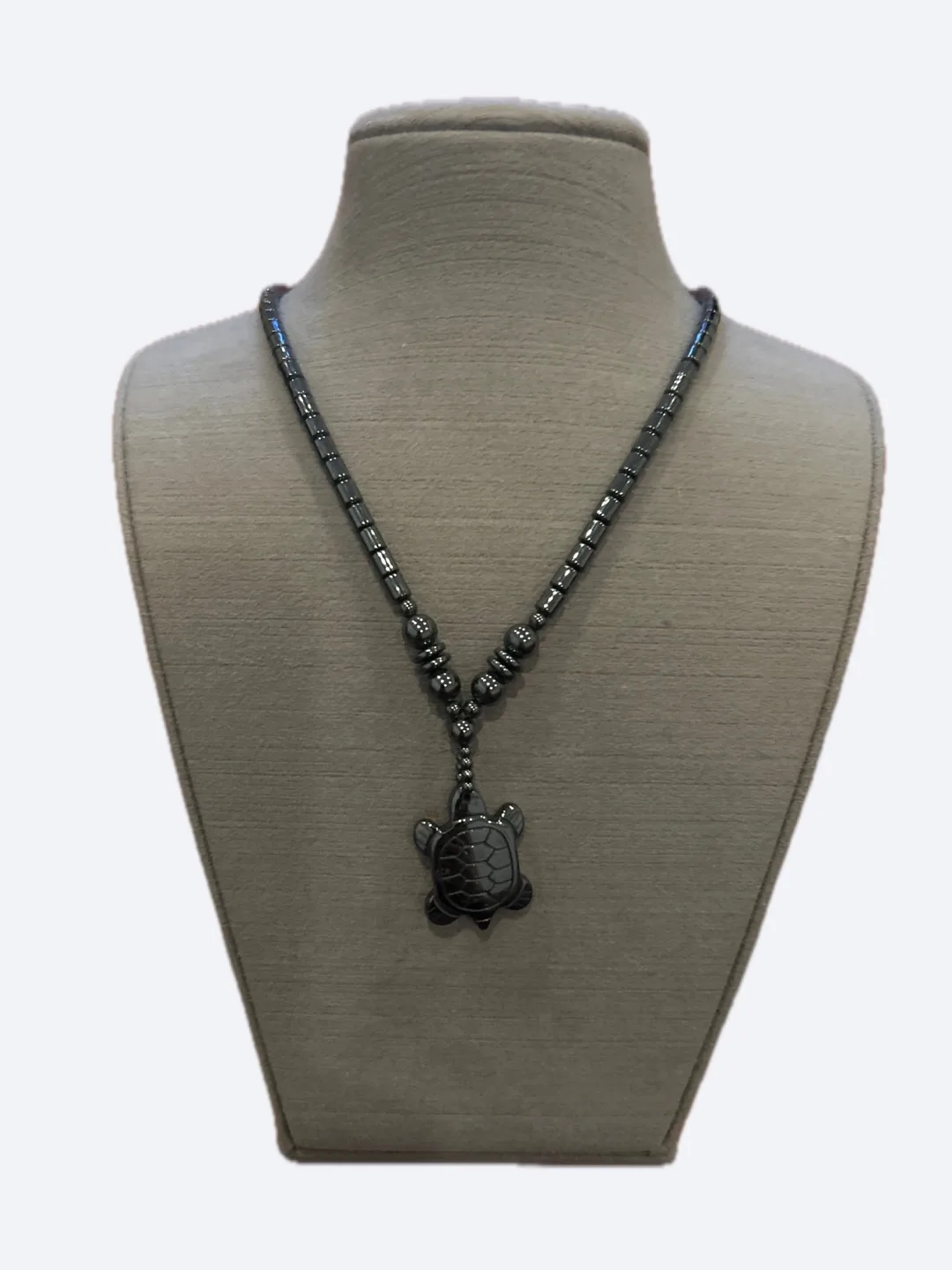 Hematite Turtle Pendant Necklace