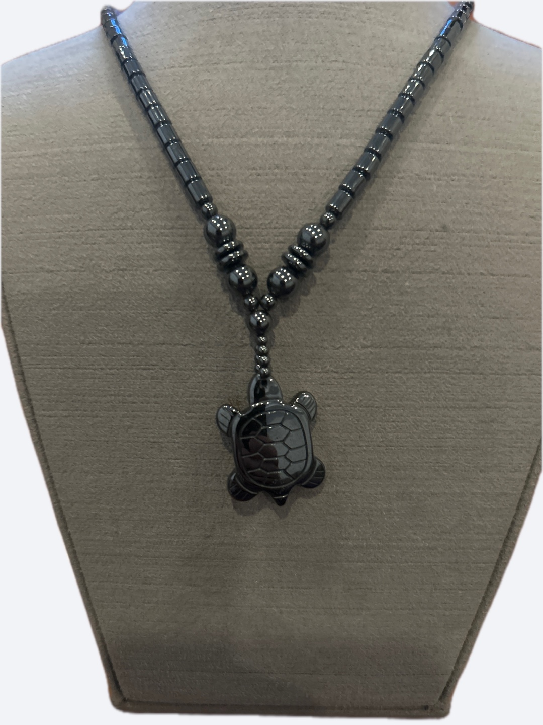 Hematite Turtle Pendant Necklace - photo 2