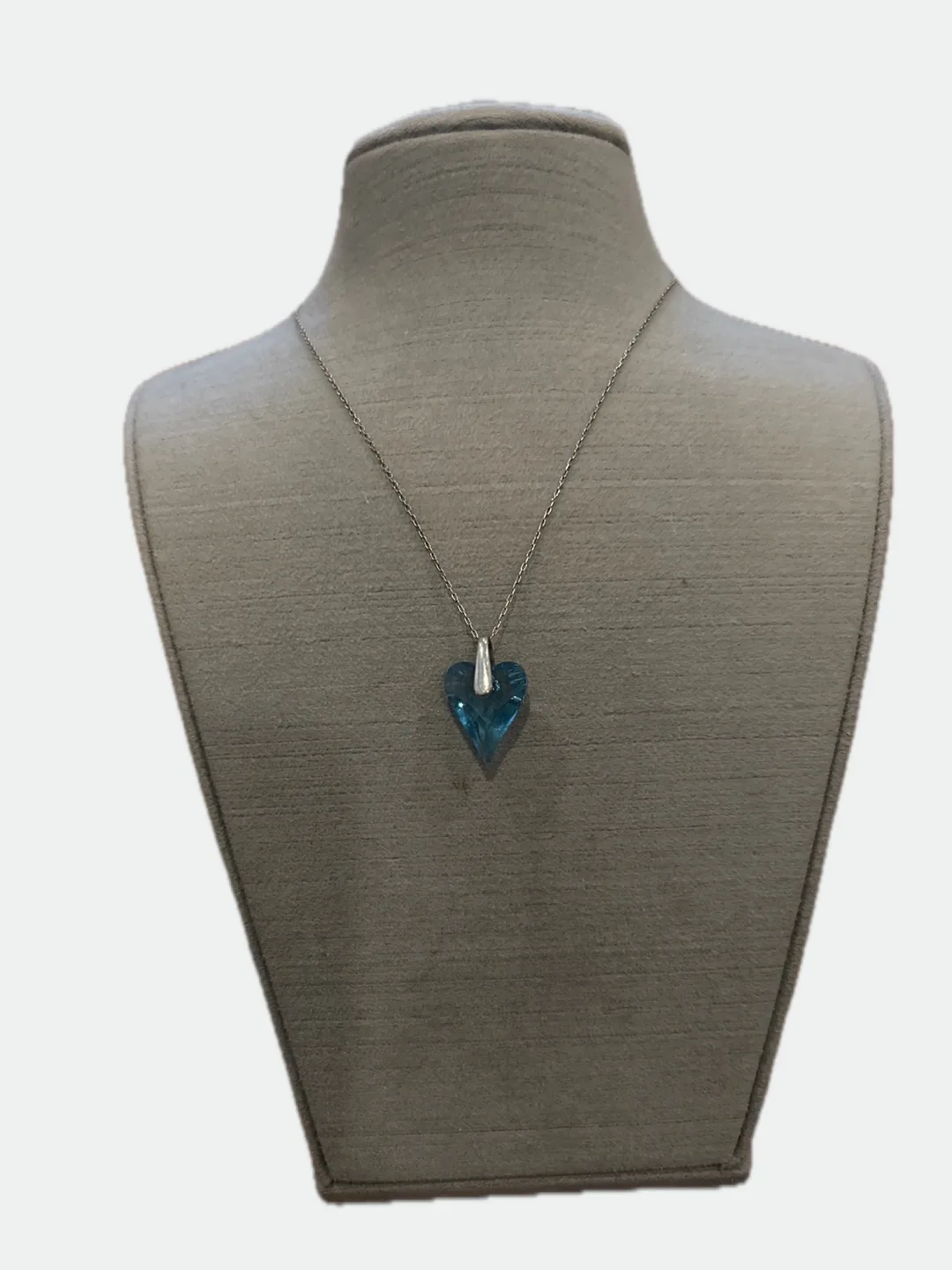 Blue Heart Pendant Necklace