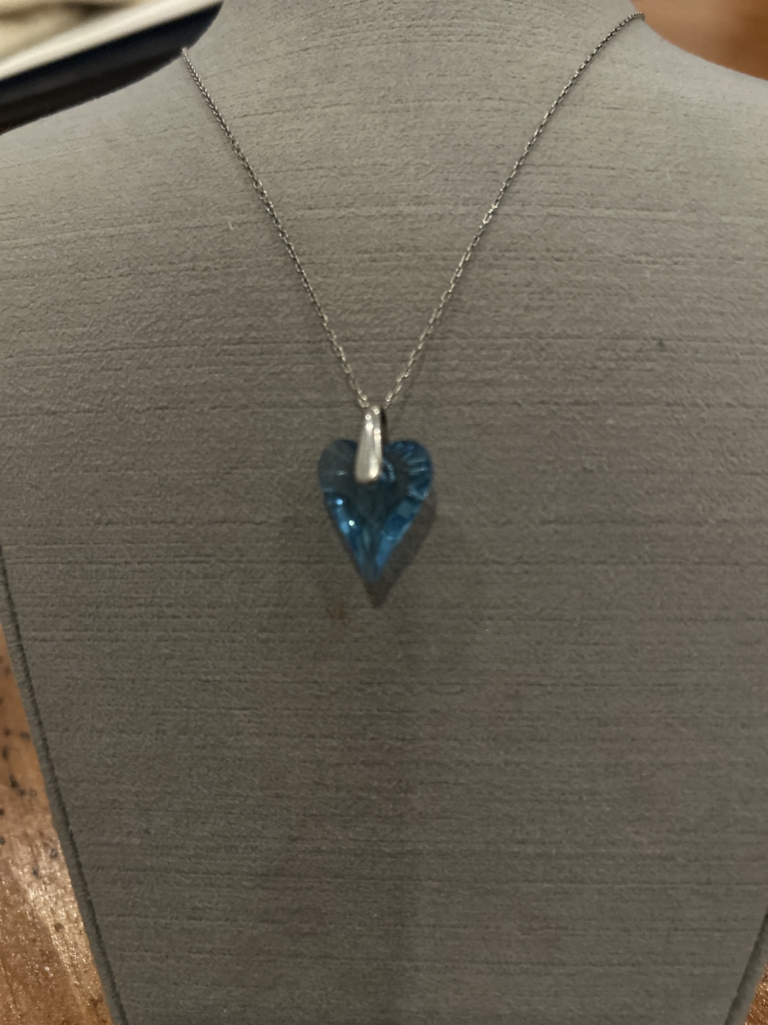 Blue Heart Pendant Necklace - photo 2
