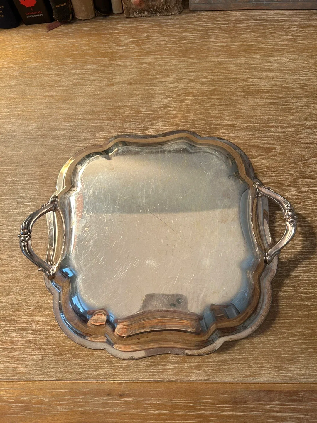 Vintage Silver Plated Serving Tray image indicator(2)
