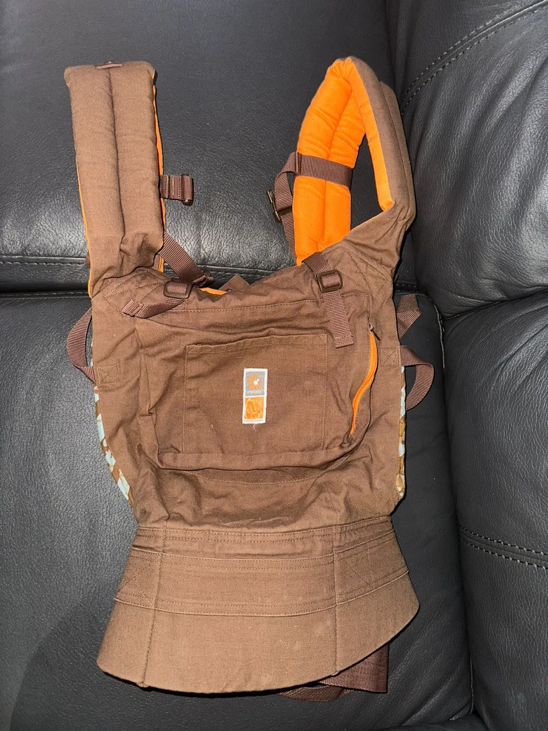 Ergobaby Baby Carrier - Brown & Orange thumbnail