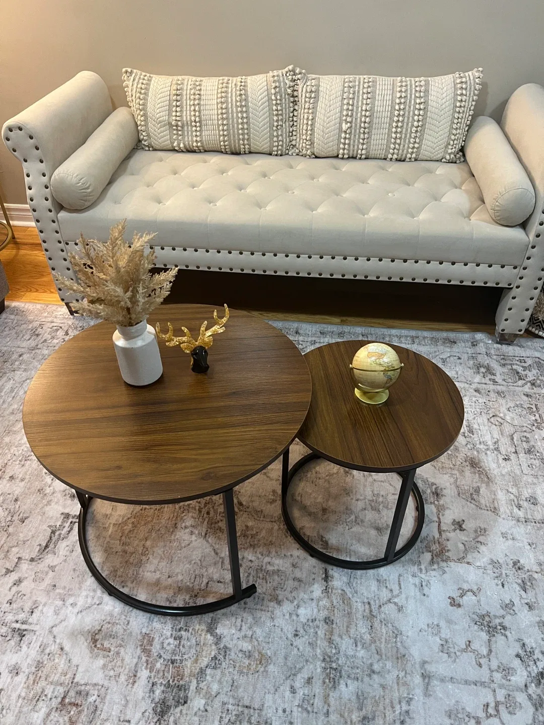 Nesting Coffee Tables - Round, Wood Finish thumbnail