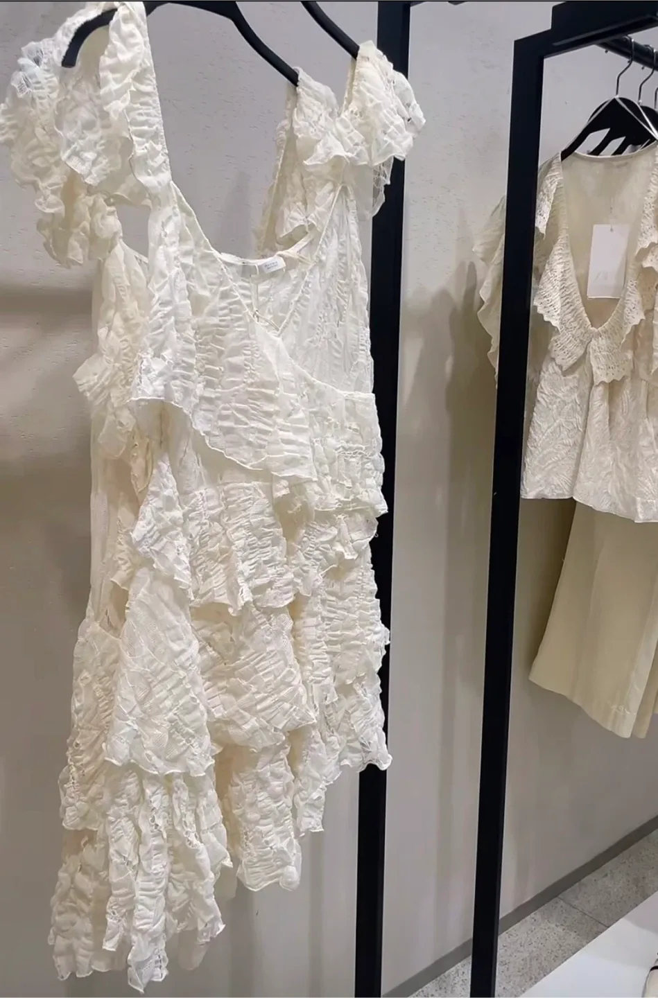 Fairy’s White Ruffled Mini Dress thumbnail