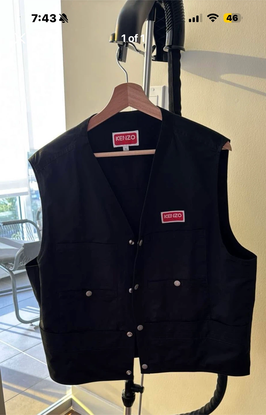 Kenzo Black Vest - Size XL