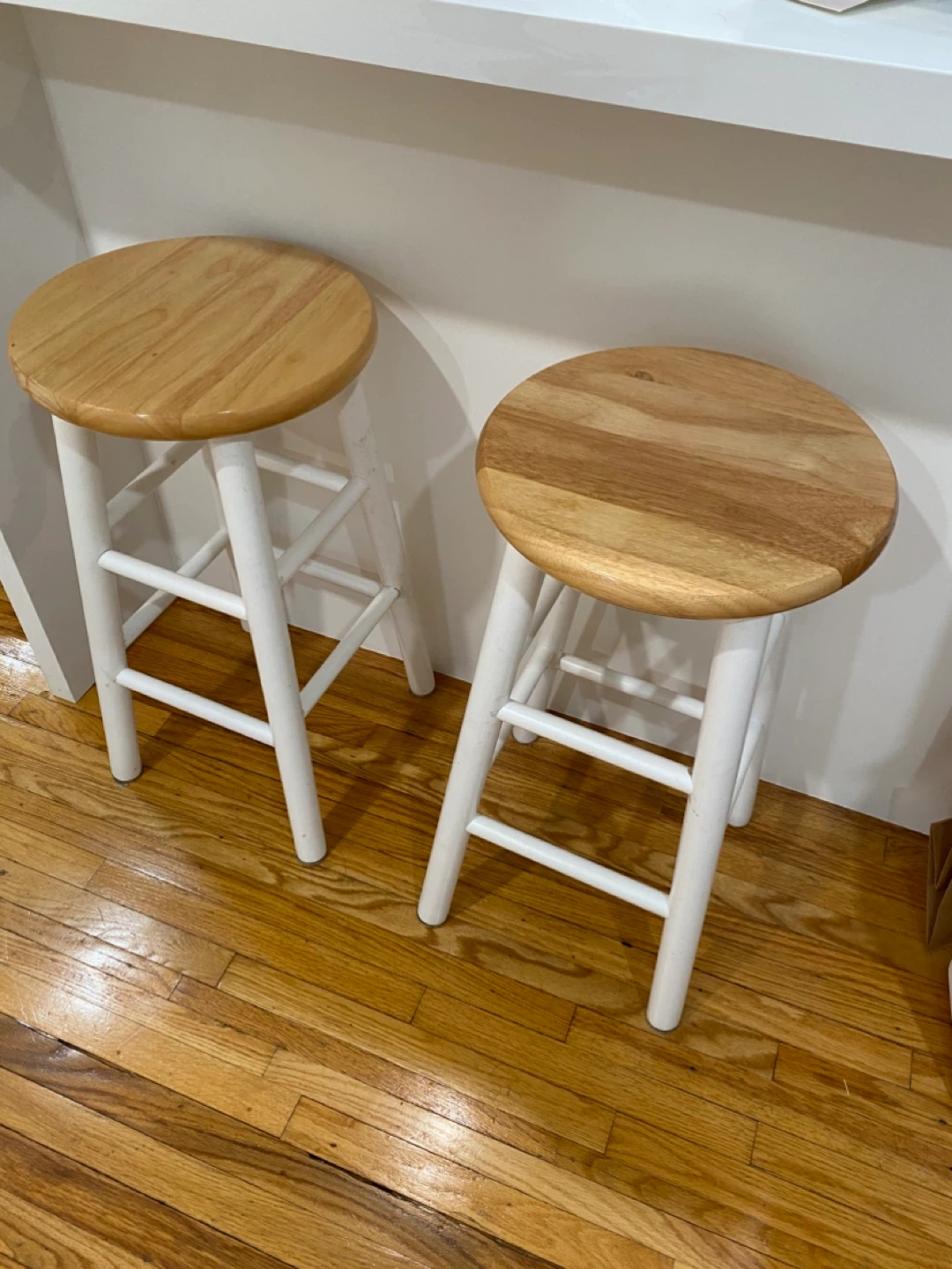 Set of Two Wooden Bar Stools - photo 2