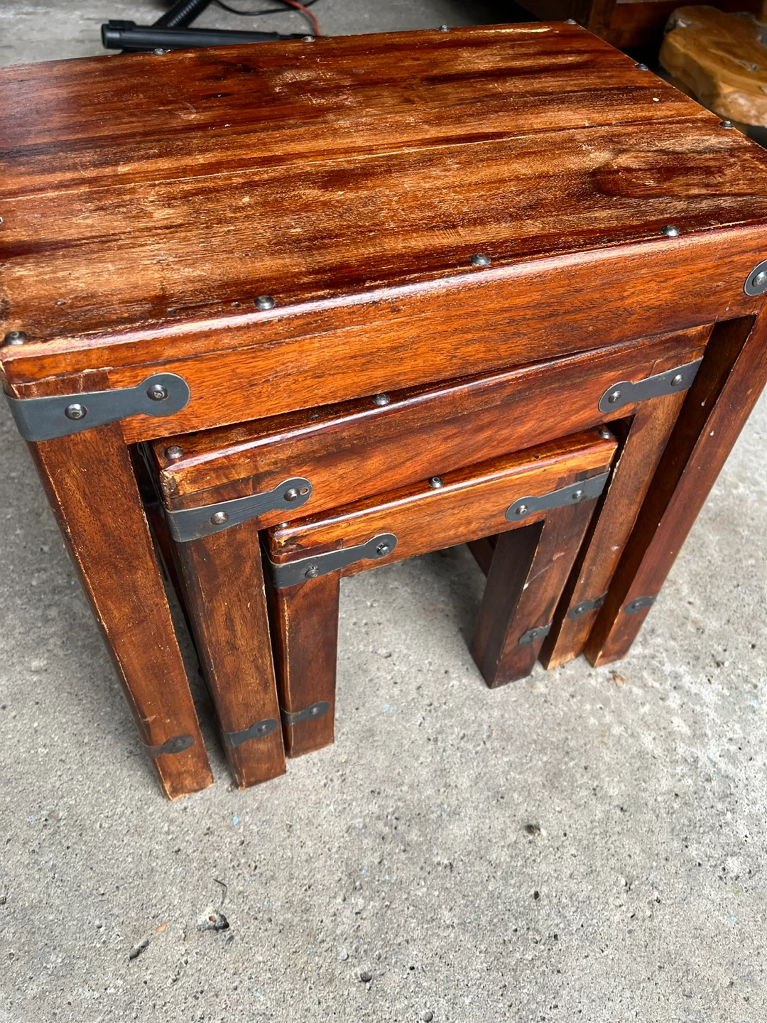 Set of 3 Wooden Nesting Tables