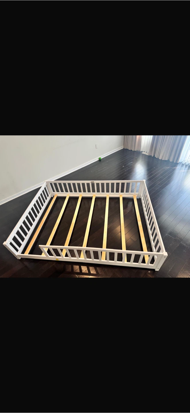 White Toddler Floor Bed Frame - photo 2
