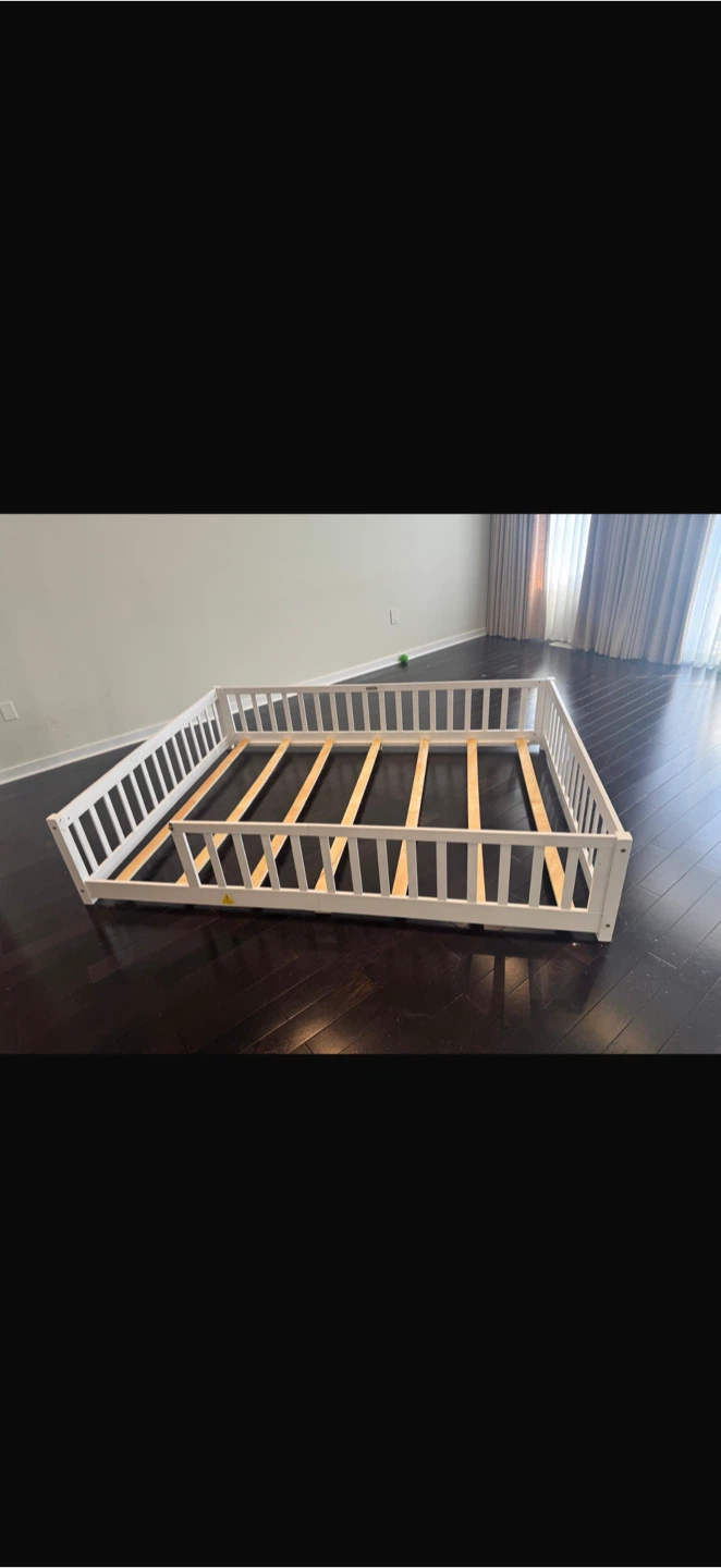 White Toddler Floor Bed Frame - photo 3