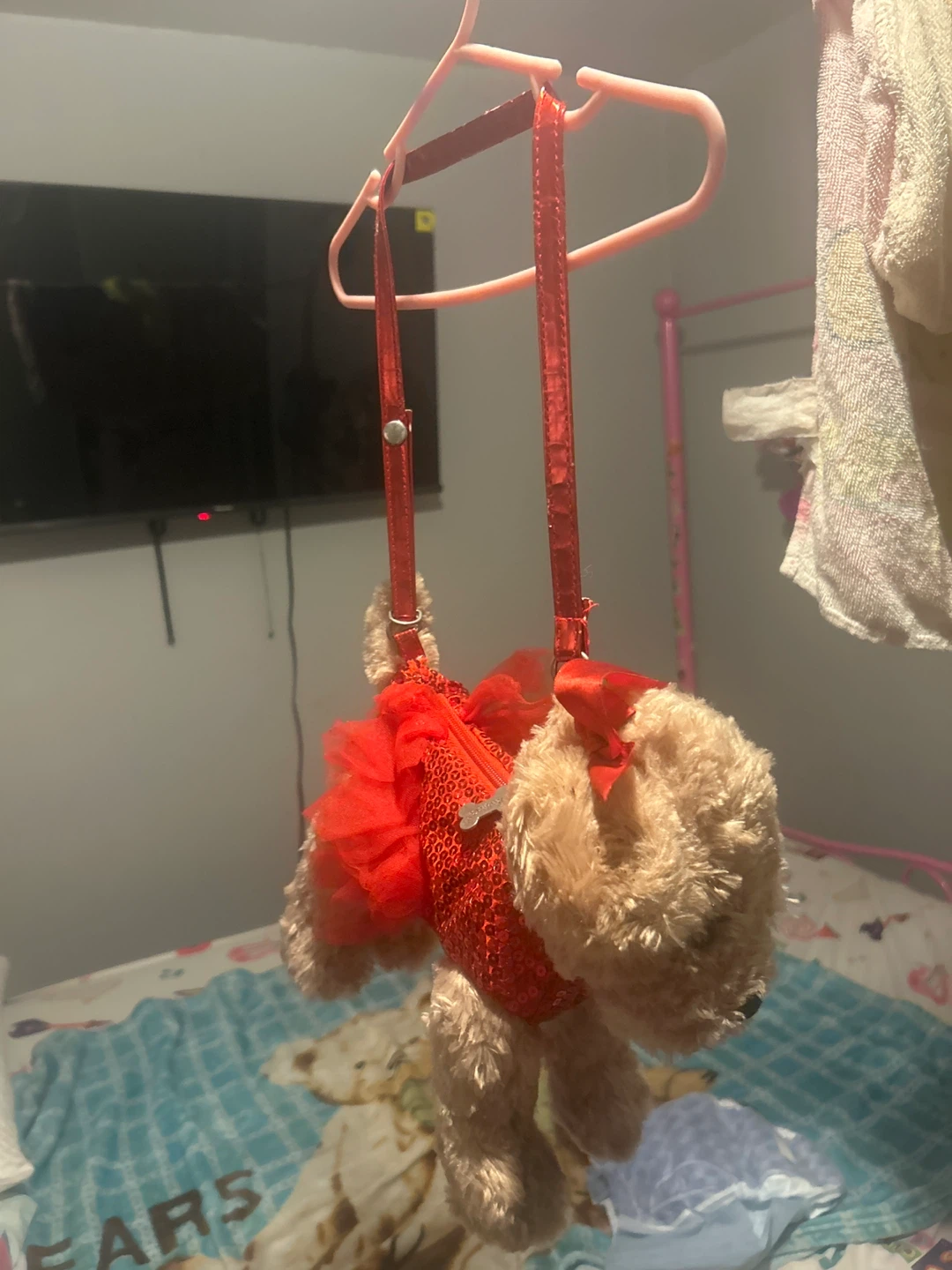 Dog Plush Ornament with Red Dress - photo 4