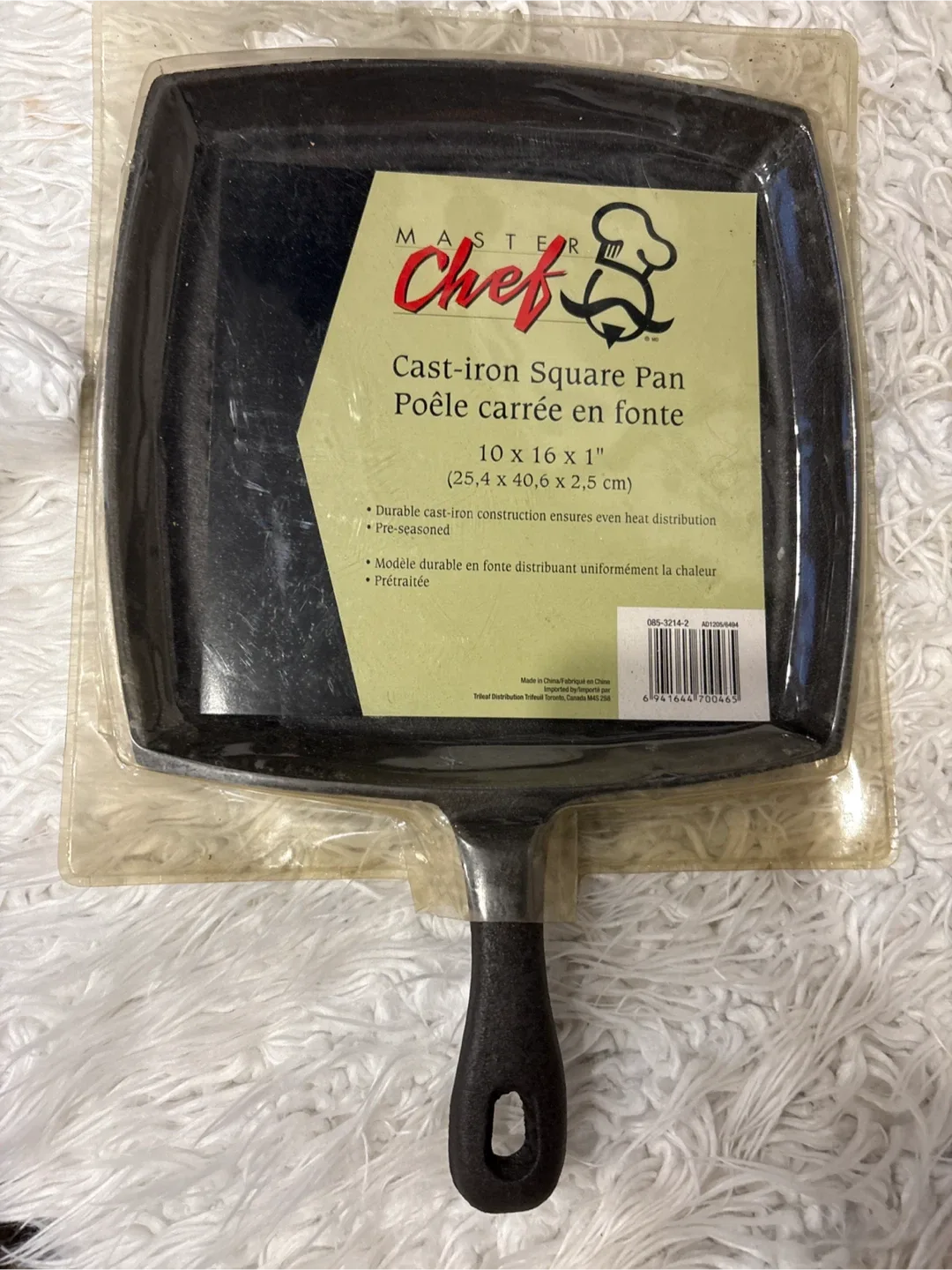 Master Chef Cast-Iron Square Pan - 10x16x1 thumbnail