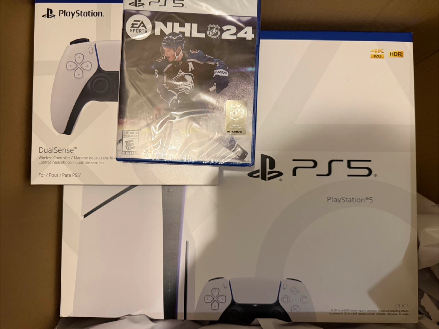 Brand New, Unopened PS5 Slim Disc Edition + Controller + NHL 24