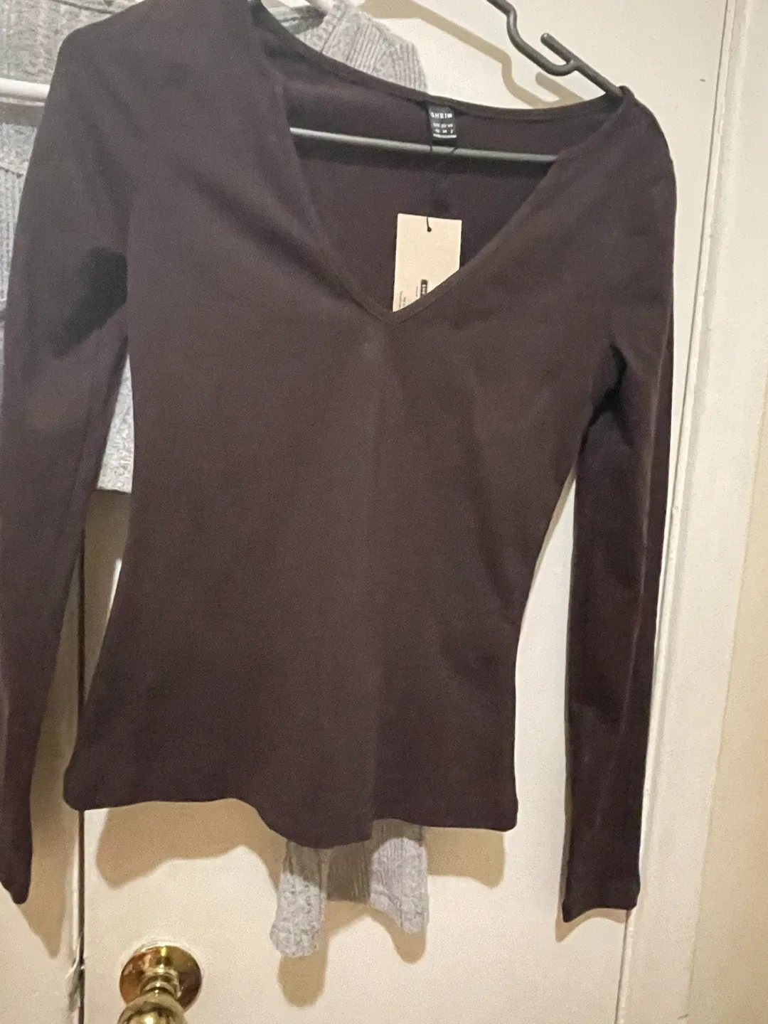 New SHEIN Brown Long Sleeve Top - Size XS thumbnail