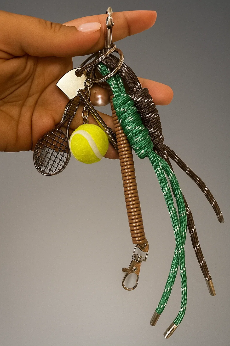 Tennis Ball & Racket Keychain (Can Ship) thumbnail