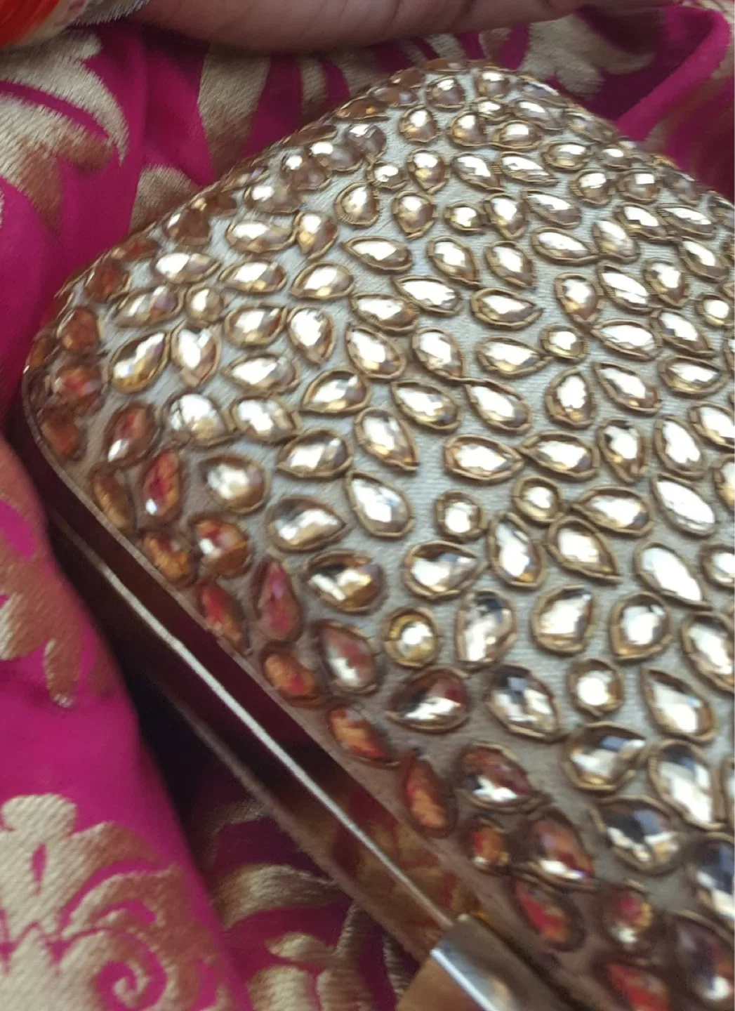 Gold Embellished Clutch thumbnail