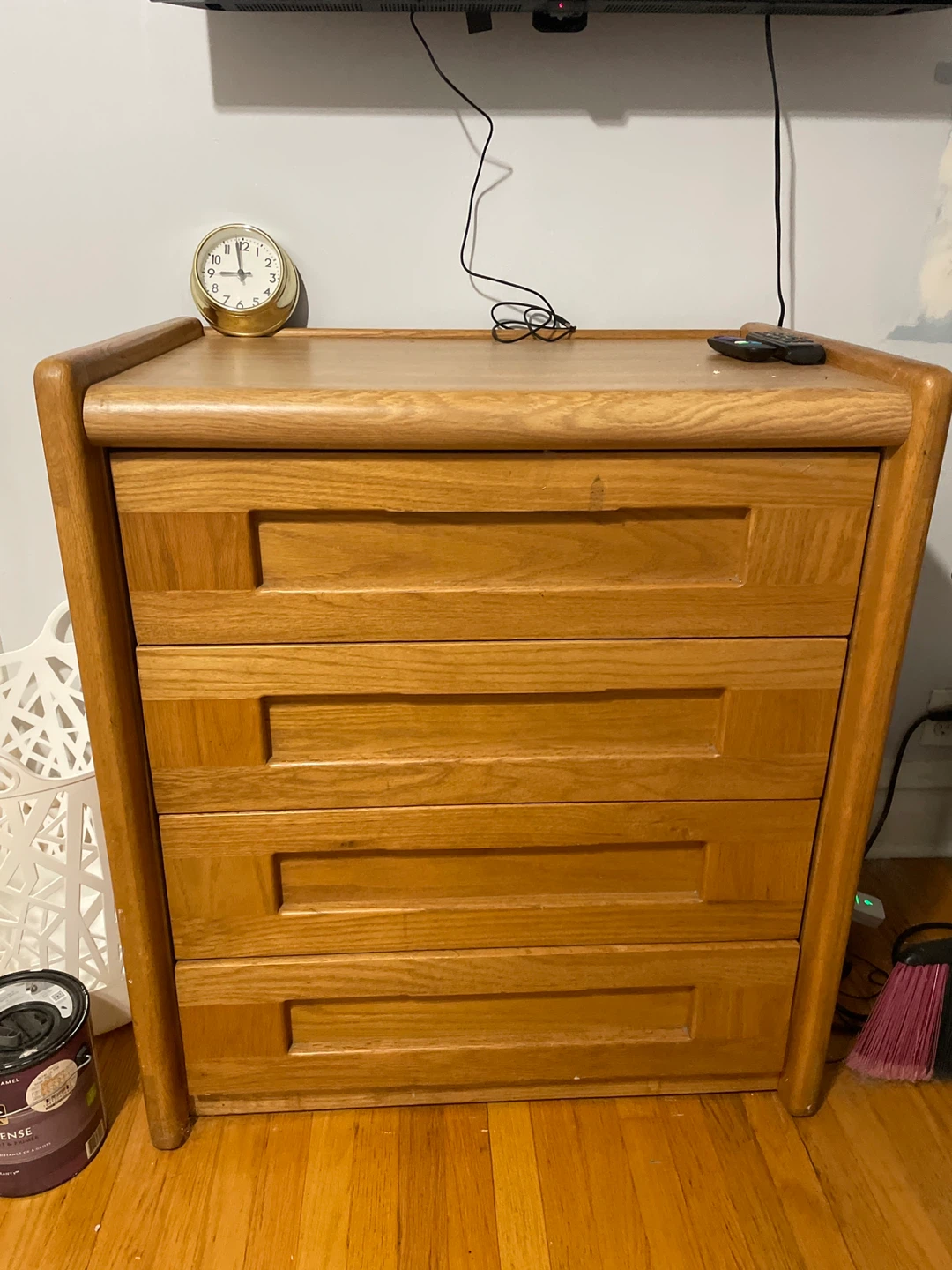 Wooden 4-Drawer Dresser