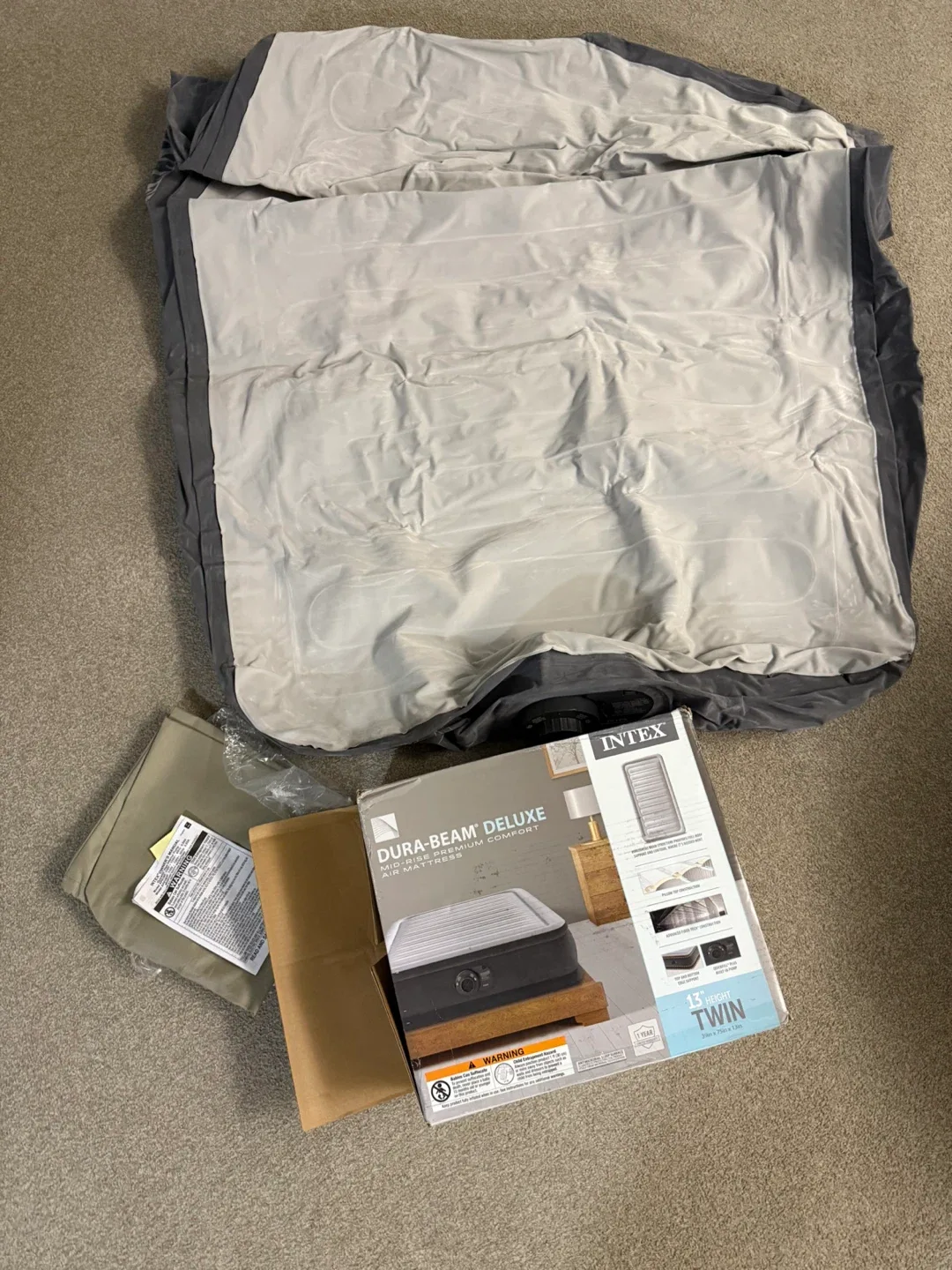 NEW 13” Twin Self-Inflatable Air Mattress image indicator(2)