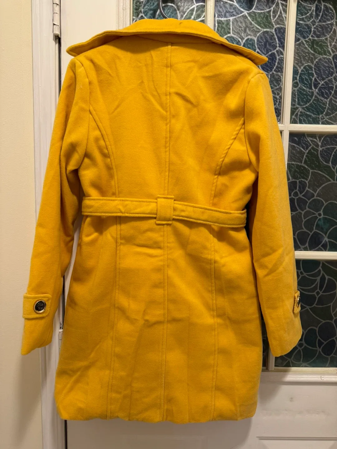 Jiangnan High Fashion Yellow Wool Coat - Size M image indicator(2)
