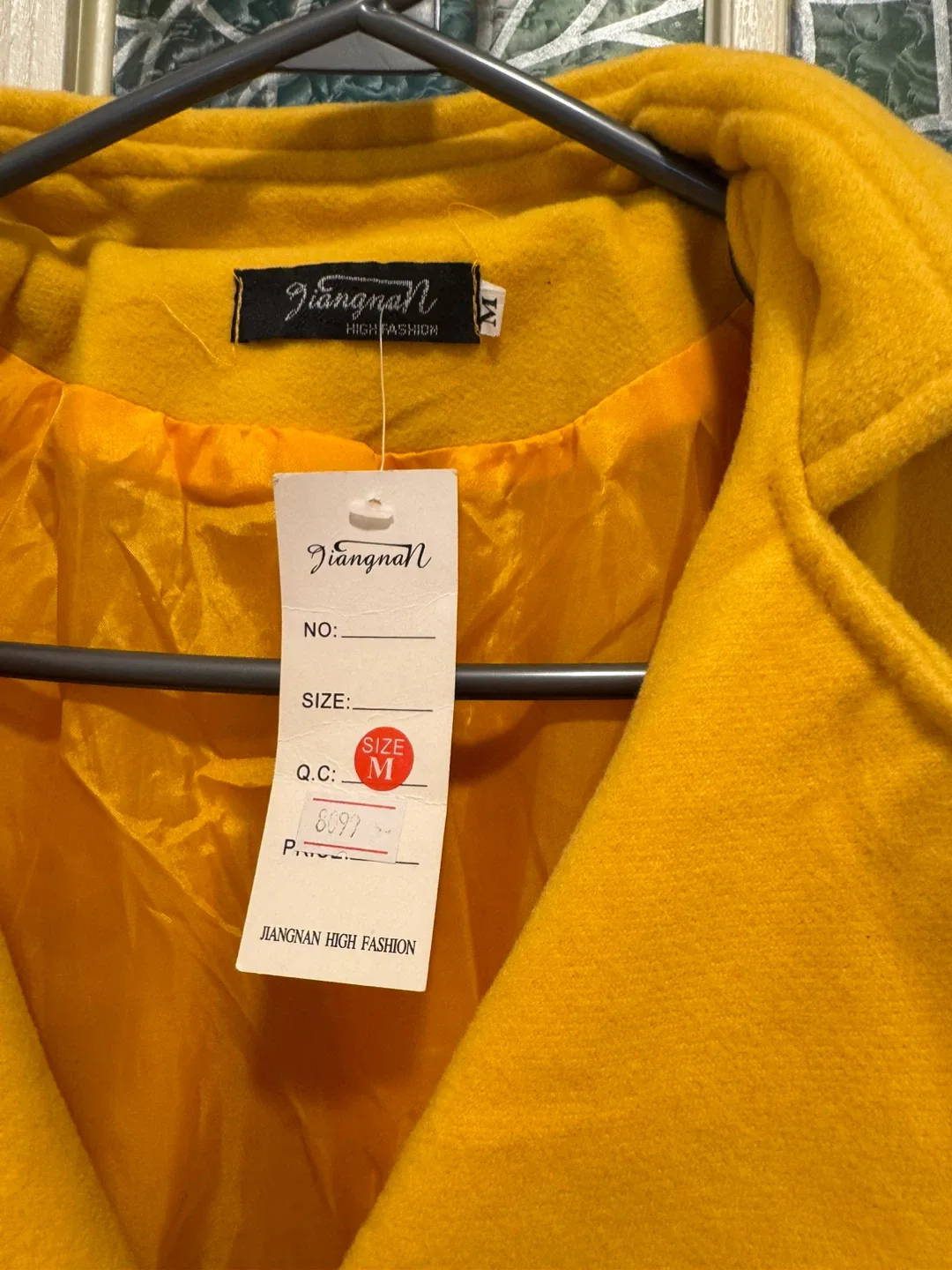 Jiangnan High Fashion Yellow Wool Coat - Size M image indicator(3)