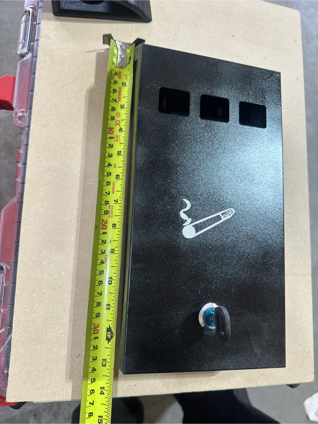 Wall Mounted Outdoor Ashtray - Black - photo 2