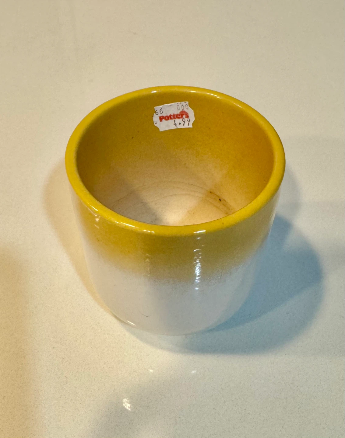 🪴Super Cute Yellow & White Ceramic Planter 🪴