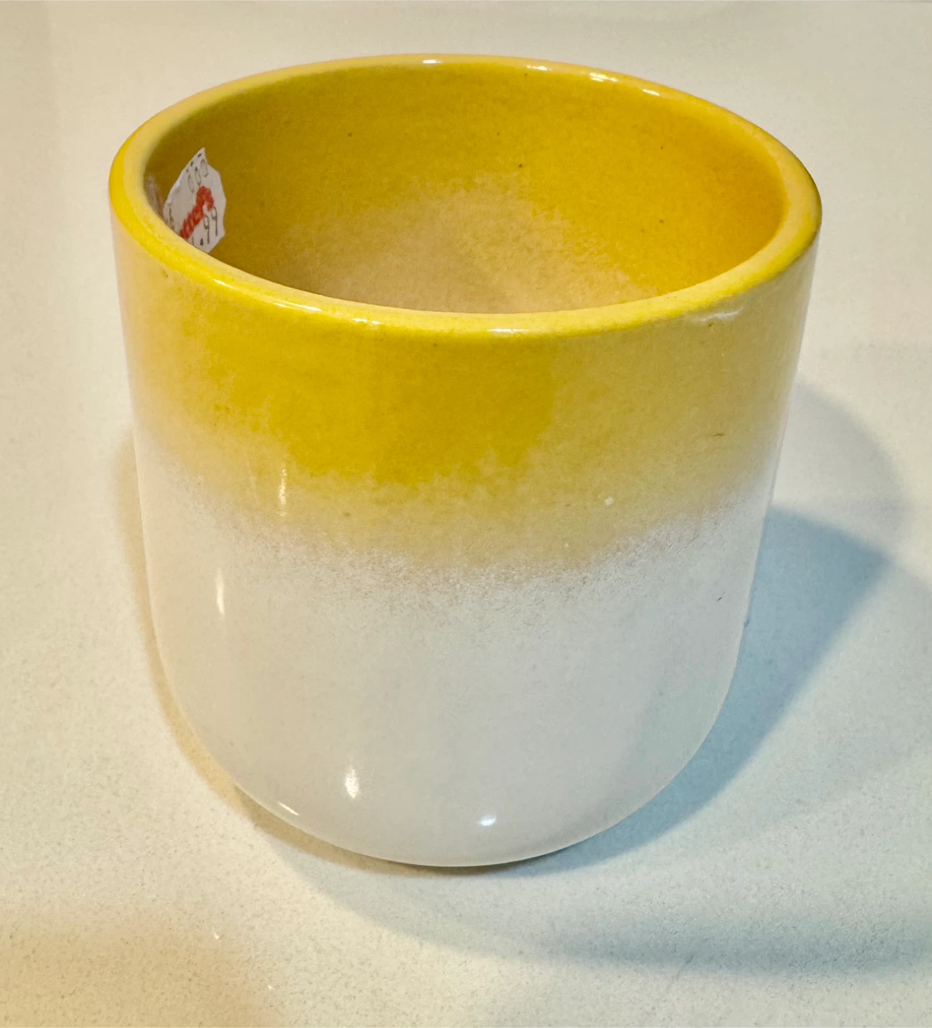 🪴Super Cute Yellow & White Ceramic Planter 🪴 - photo 5