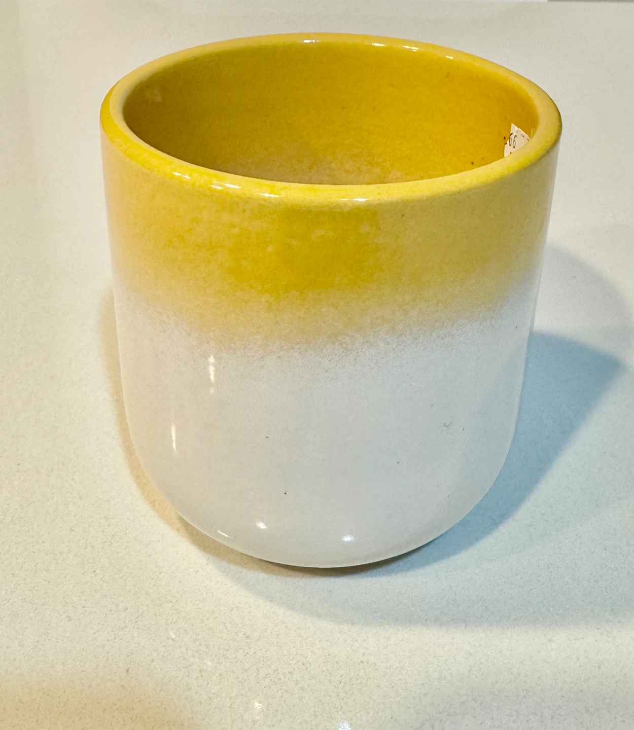 🪴Super Cute Yellow & White Ceramic Planter 🪴 - photo 4