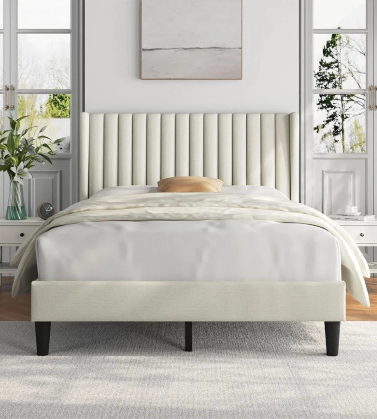 Yaheetech Ivory Full Bed Frame (New in Box) - photo 4