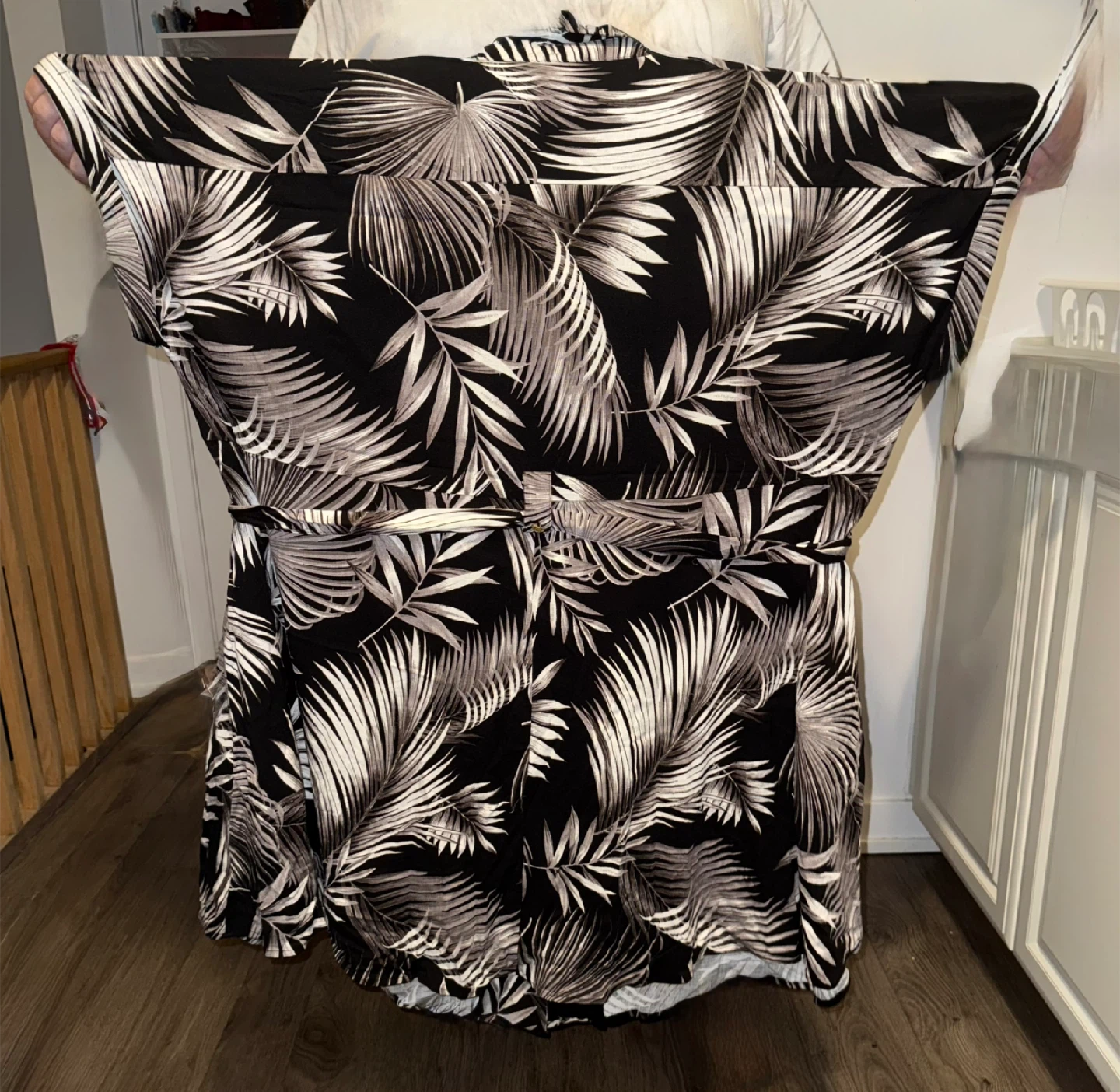 Torrid Black Palm Print Shirt Dress - photo 3