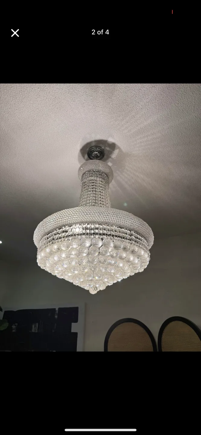 New Crystal Chandelier - 3ft Height, 2ft Width image indicator(2)