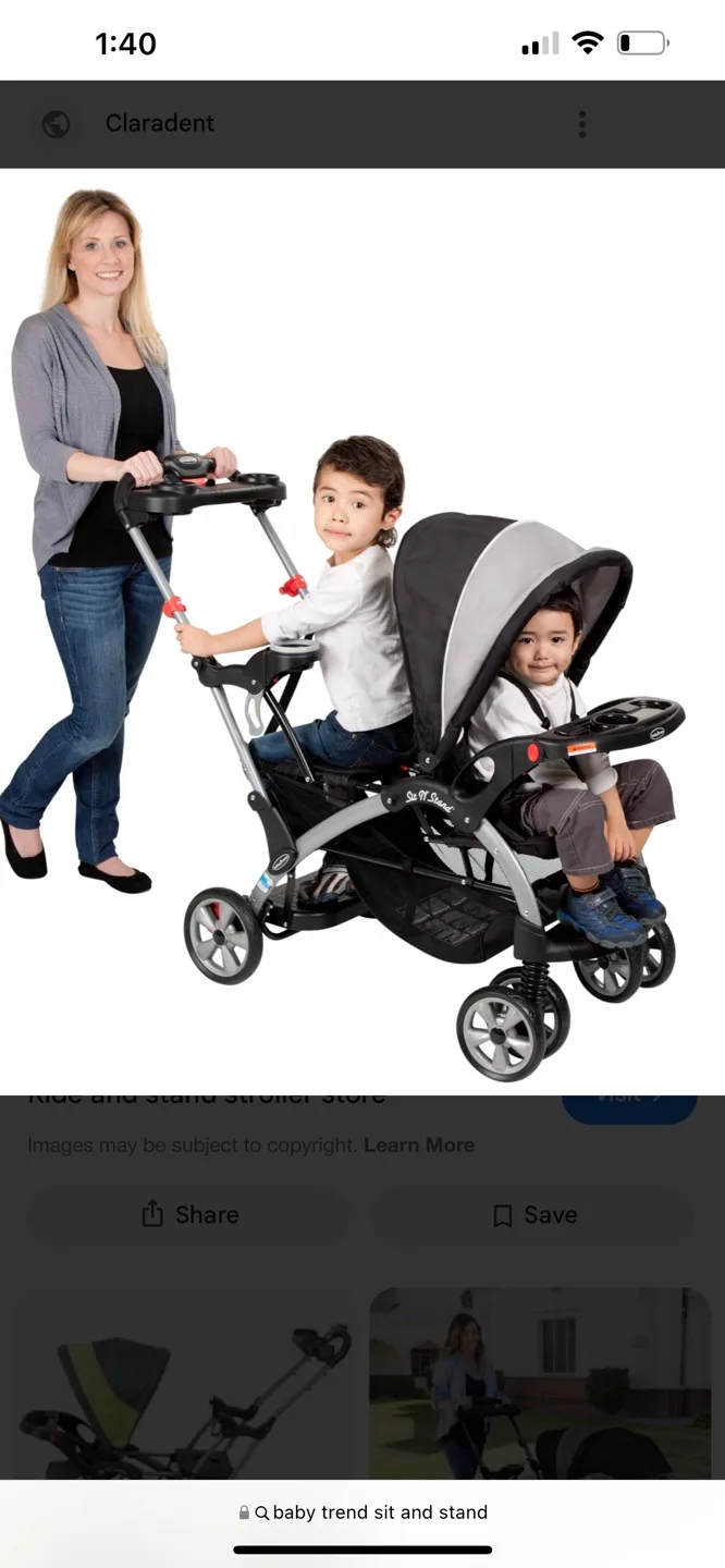 Baby Trend Sit N Stand Double Stroller thumbnail