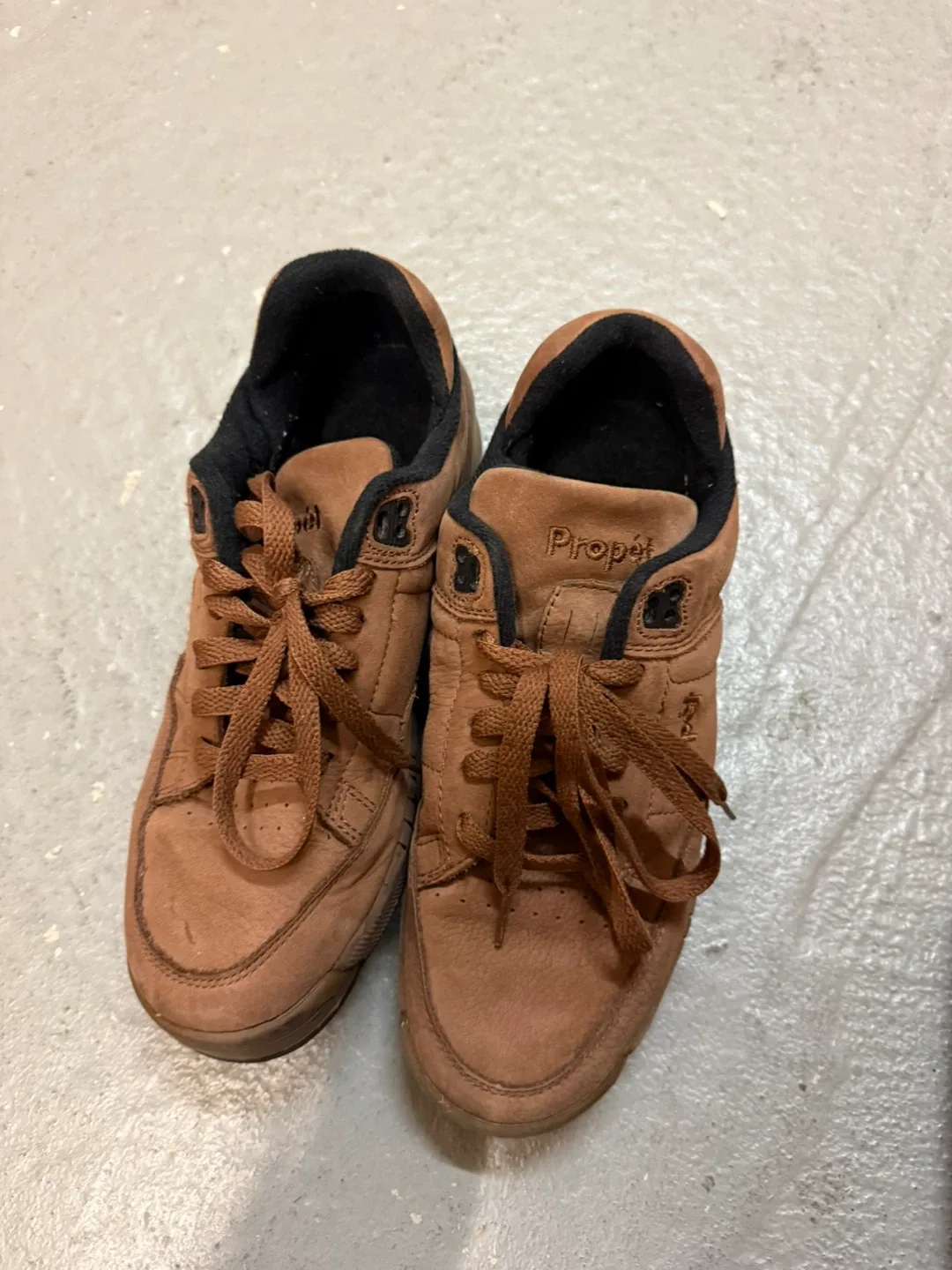 Propét Men's M3862 Brown Leather Shoes - Size 7