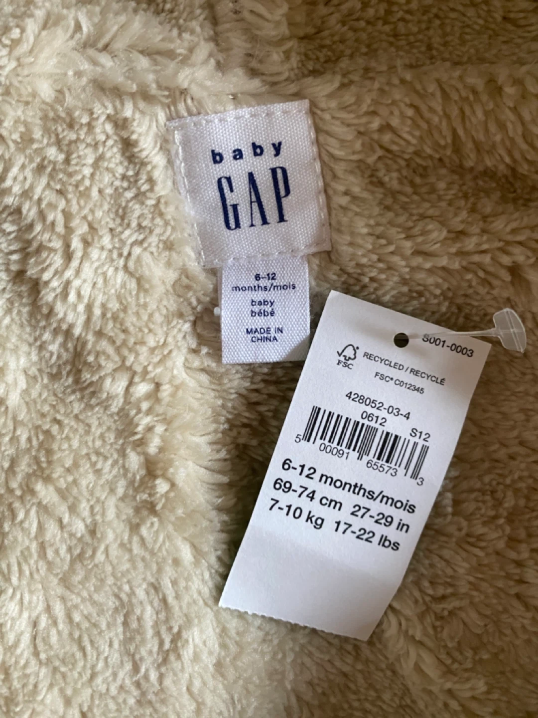 Baby Gap Bear Hooded Cardigan - 6-12 Months - photo 2
