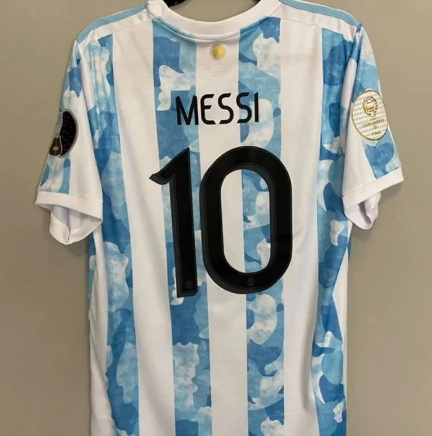 Lionel Messi Argentina #10 Copa América Final 2021 Jersey thumbnail