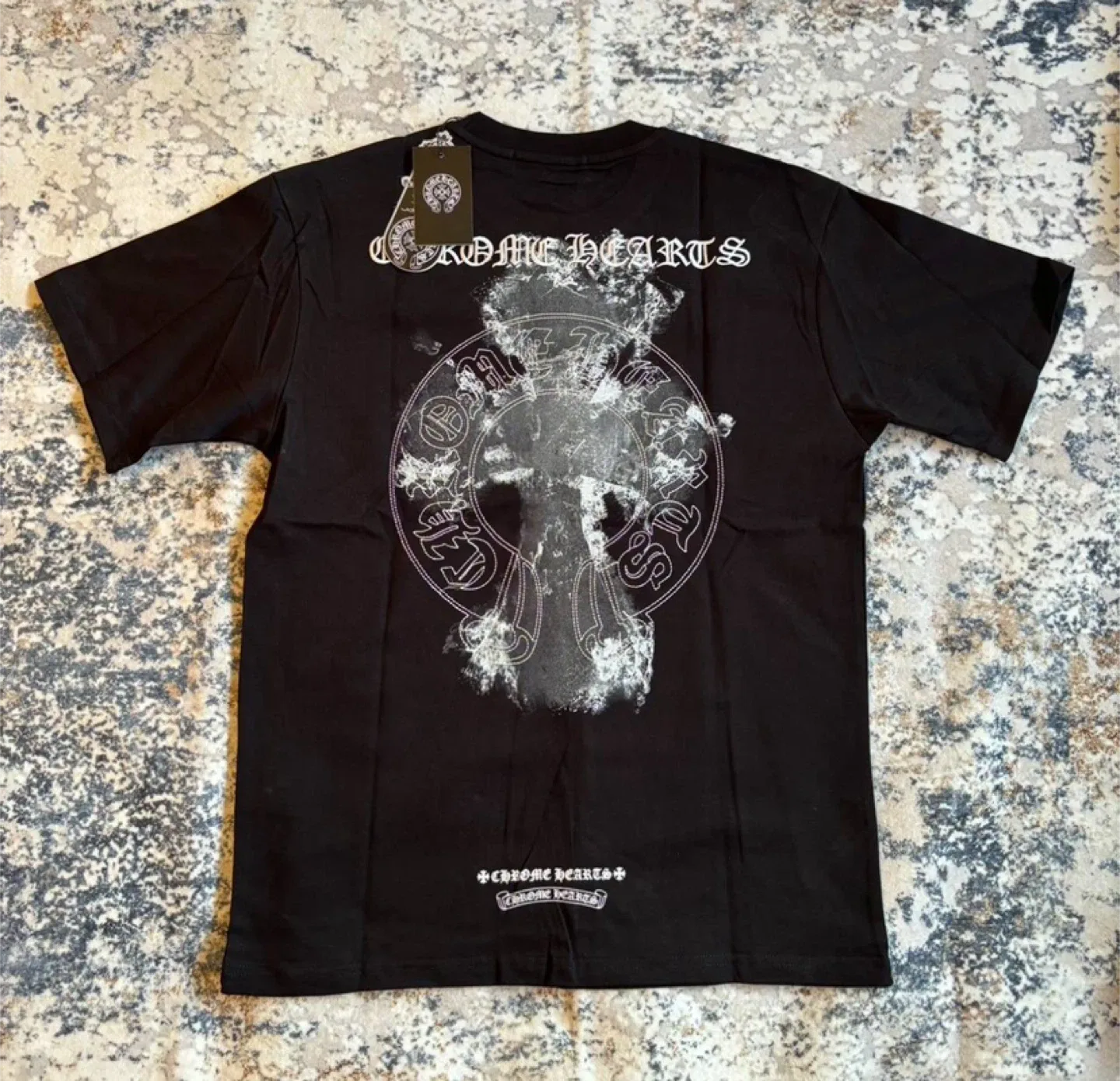 Chrome Hearts Black Graphic Cross Logo T-Shirt image indicator(2)