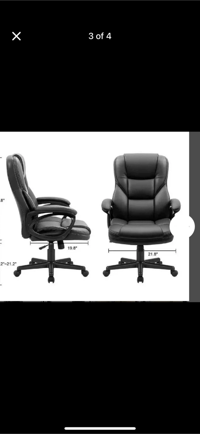 BN-Black Leather Executive Chair Z8011 - New in Box! - photo 4