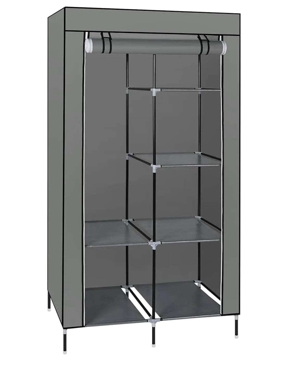 Grey Portable Closet Wardrobe