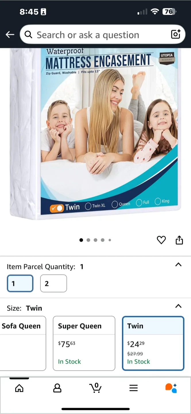 Queen, king, Full, twin, Size Mattress Encasement - NEW image indicator(8)